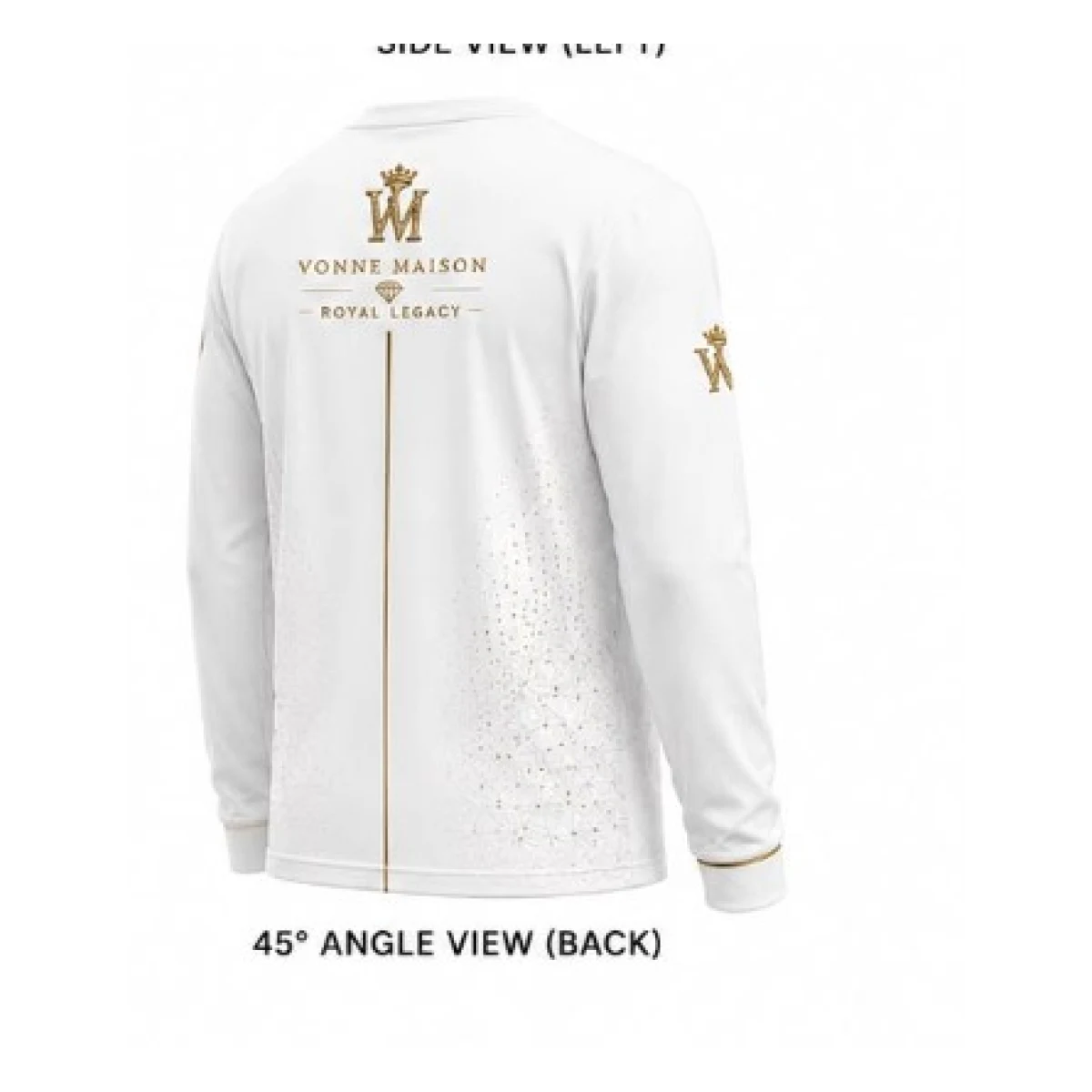 Royal Legacy Crown Tee (Ivory) — three-quarter back