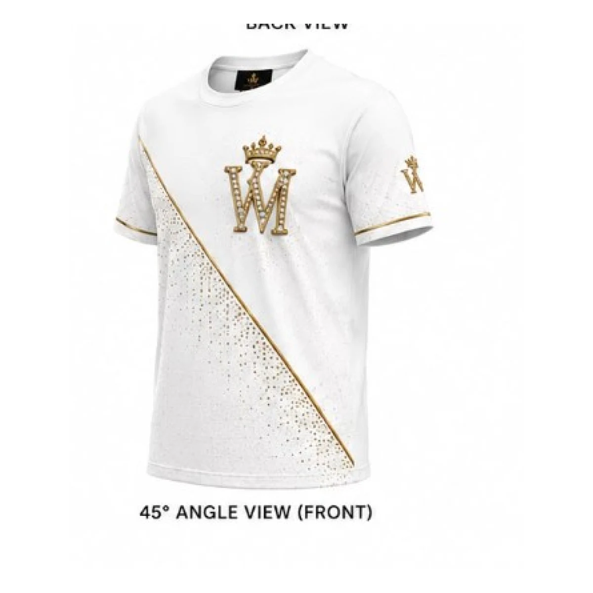 Royal Legacy Crown Tee (Ivory) — three-quarter front