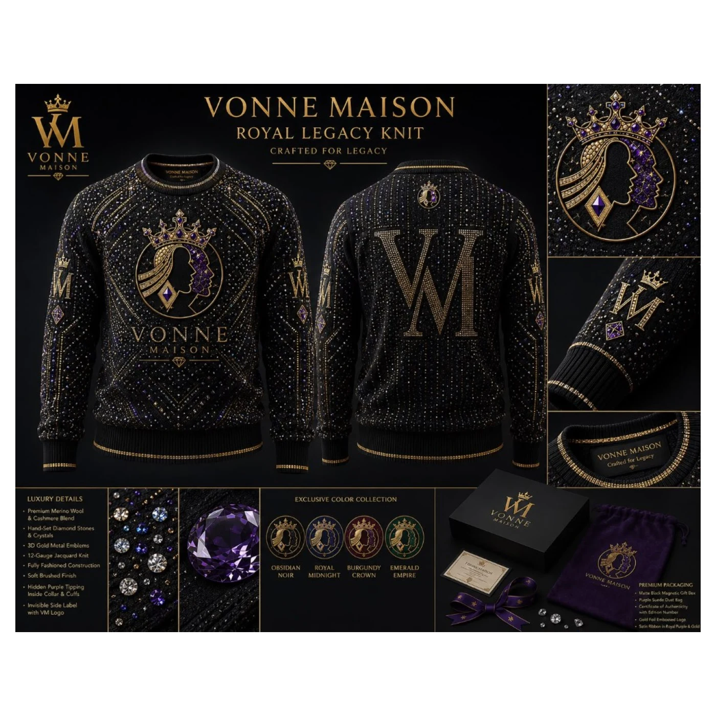 Royal Legacy Knit — Maison presentation sheet
