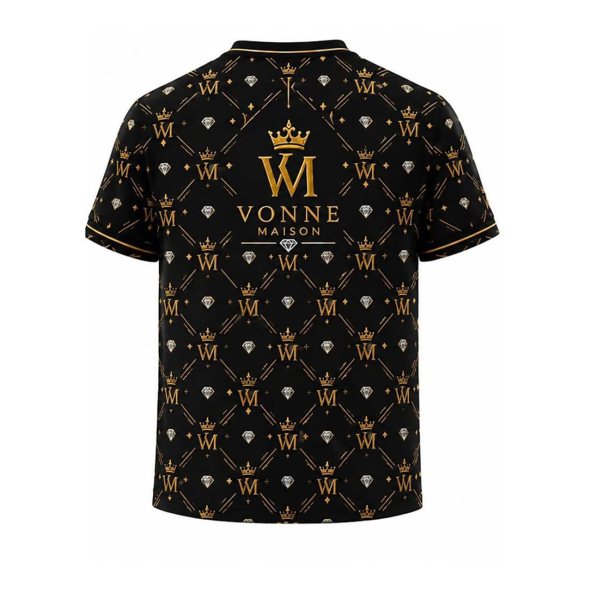 Royal Legacy Monogram T-Shirt — back view — diamond monogram