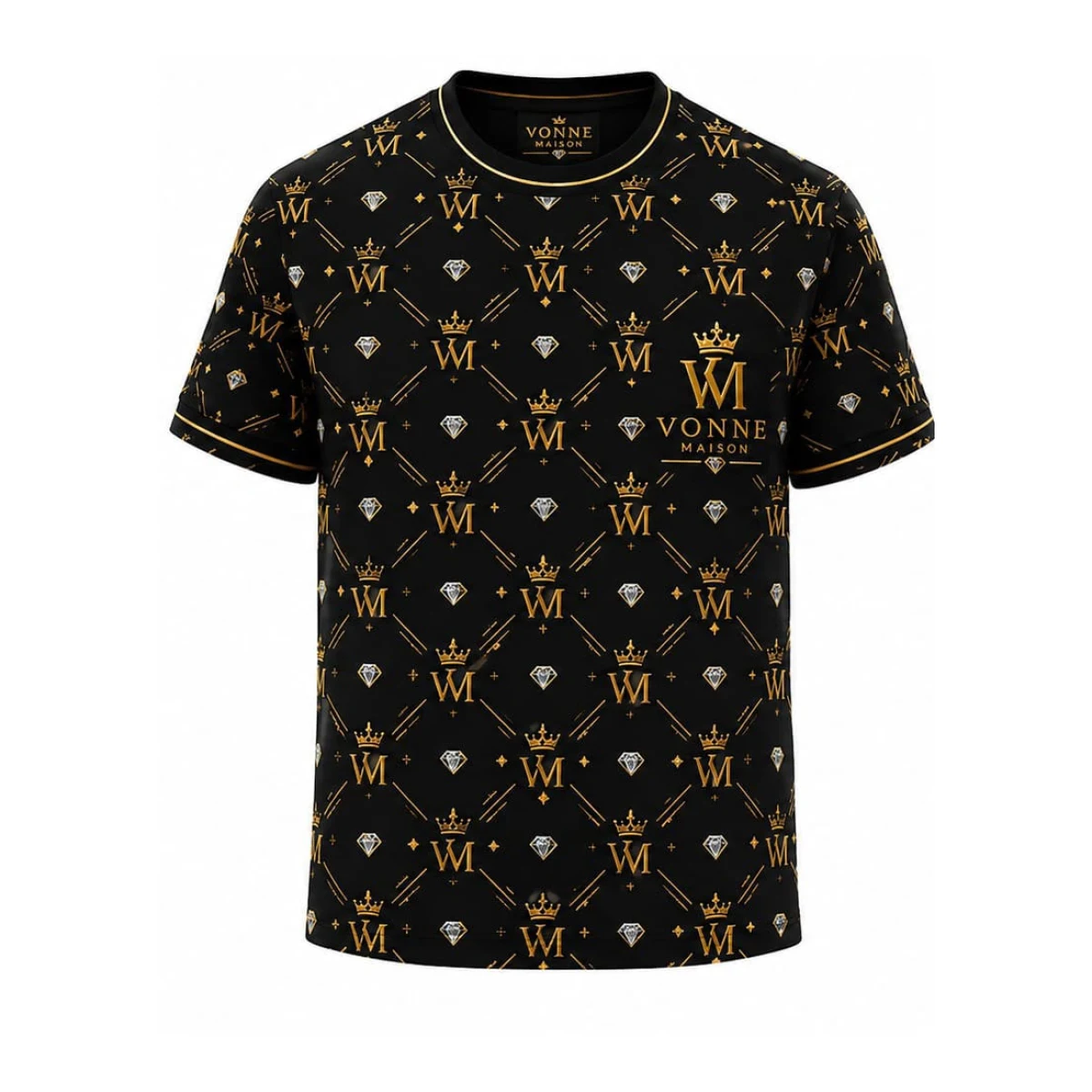 Royal Legacy Monogram T-Shirt — front view — diamond monogram