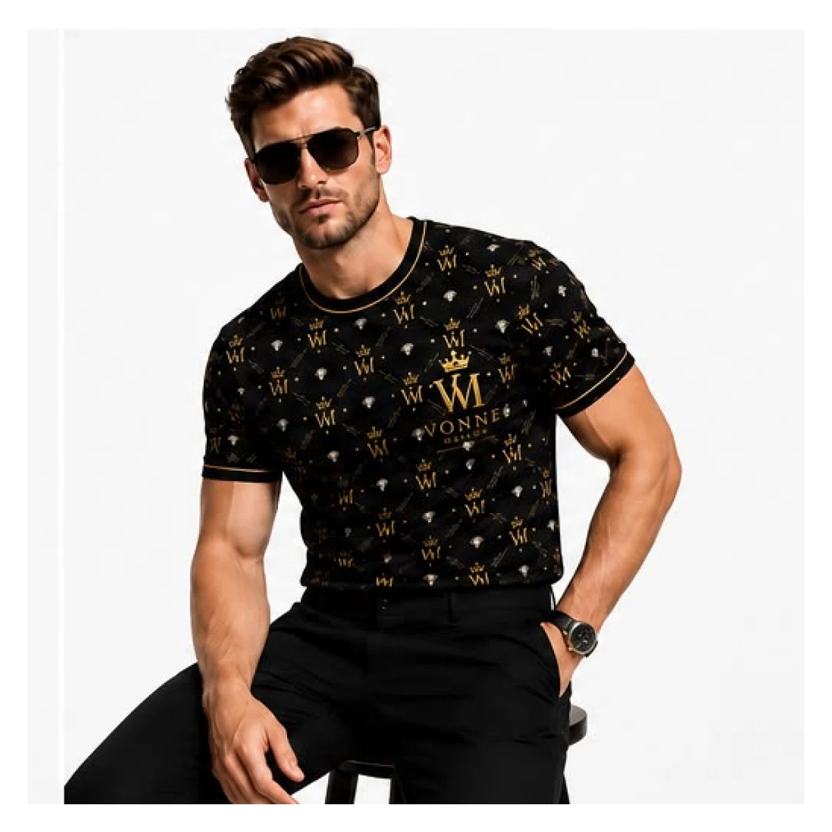 Royal Legacy Monogram T-Shirt — lifestyle seated