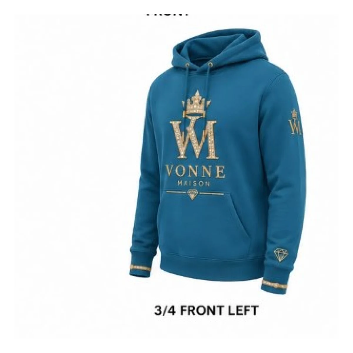 Royal Legacy Signature Tracksuit (Sea Blue) — hoodie — three-quarter
