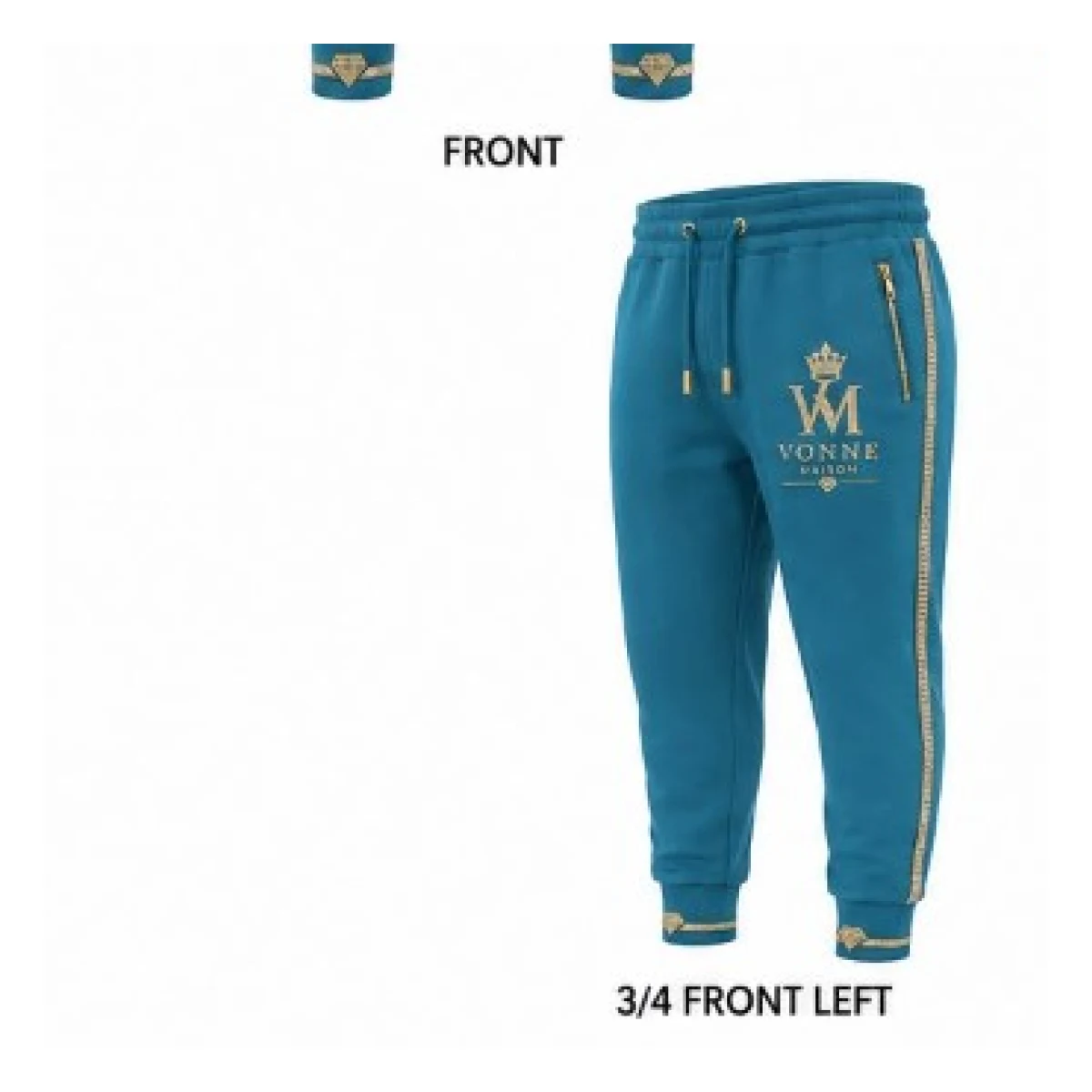 Royal Legacy Signature Tracksuit (Sea Blue) — joggers — three-quarter