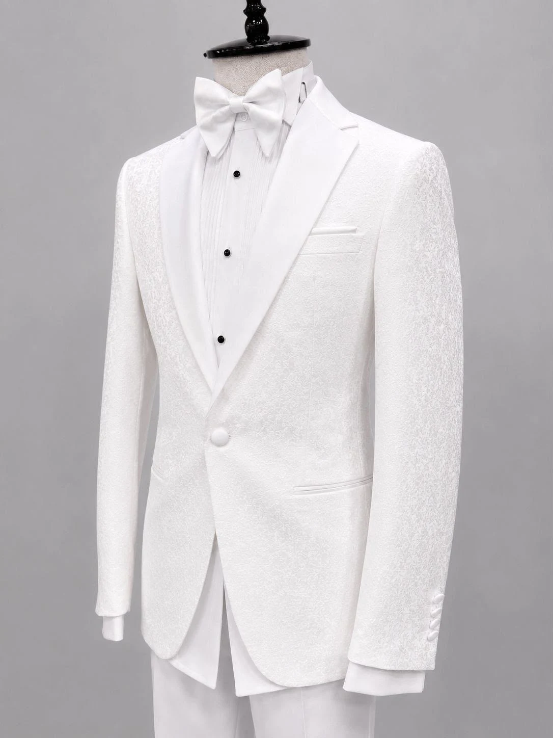 Single Breasted Two-Piece Tuxedo (Ivory) — view 3