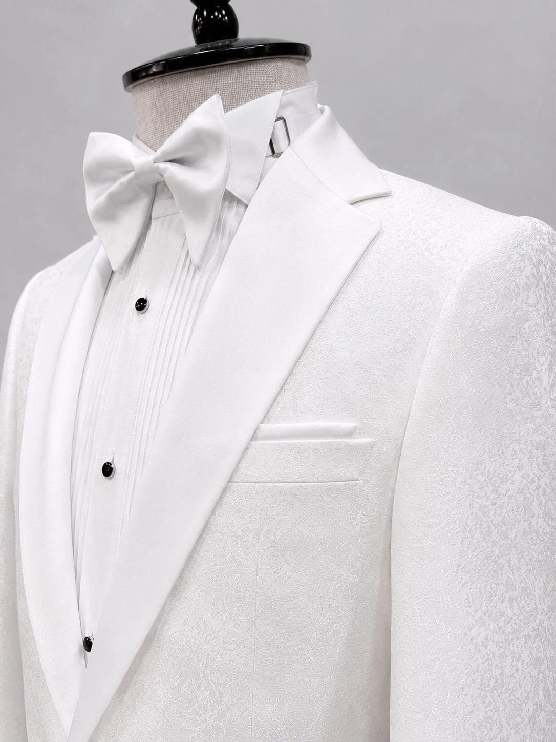 Single Breasted Two-Piece Tuxedo (Ivory) — view 4