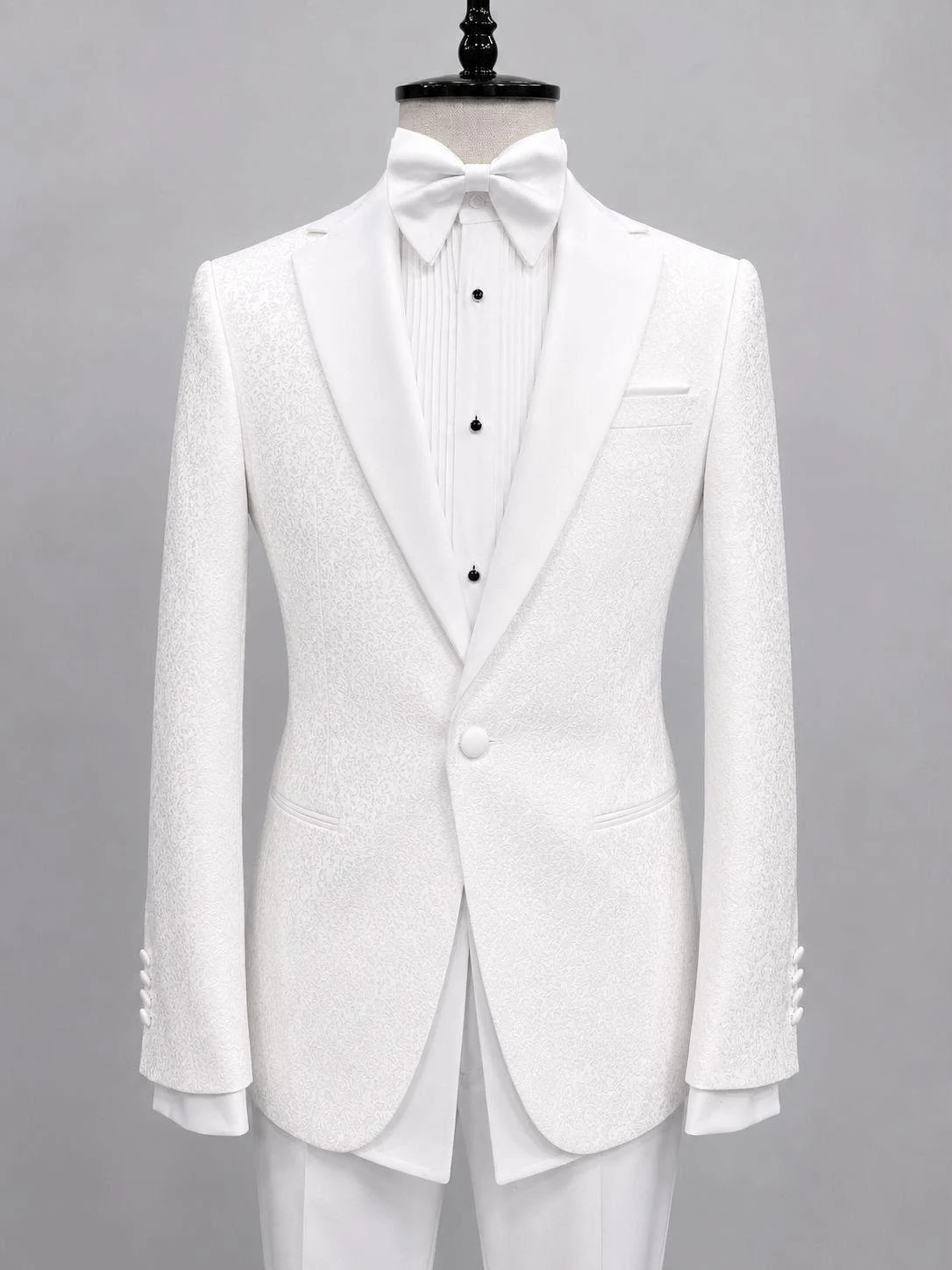 Single Breasted Two-Piece Tuxedo (Ivory) — view 5